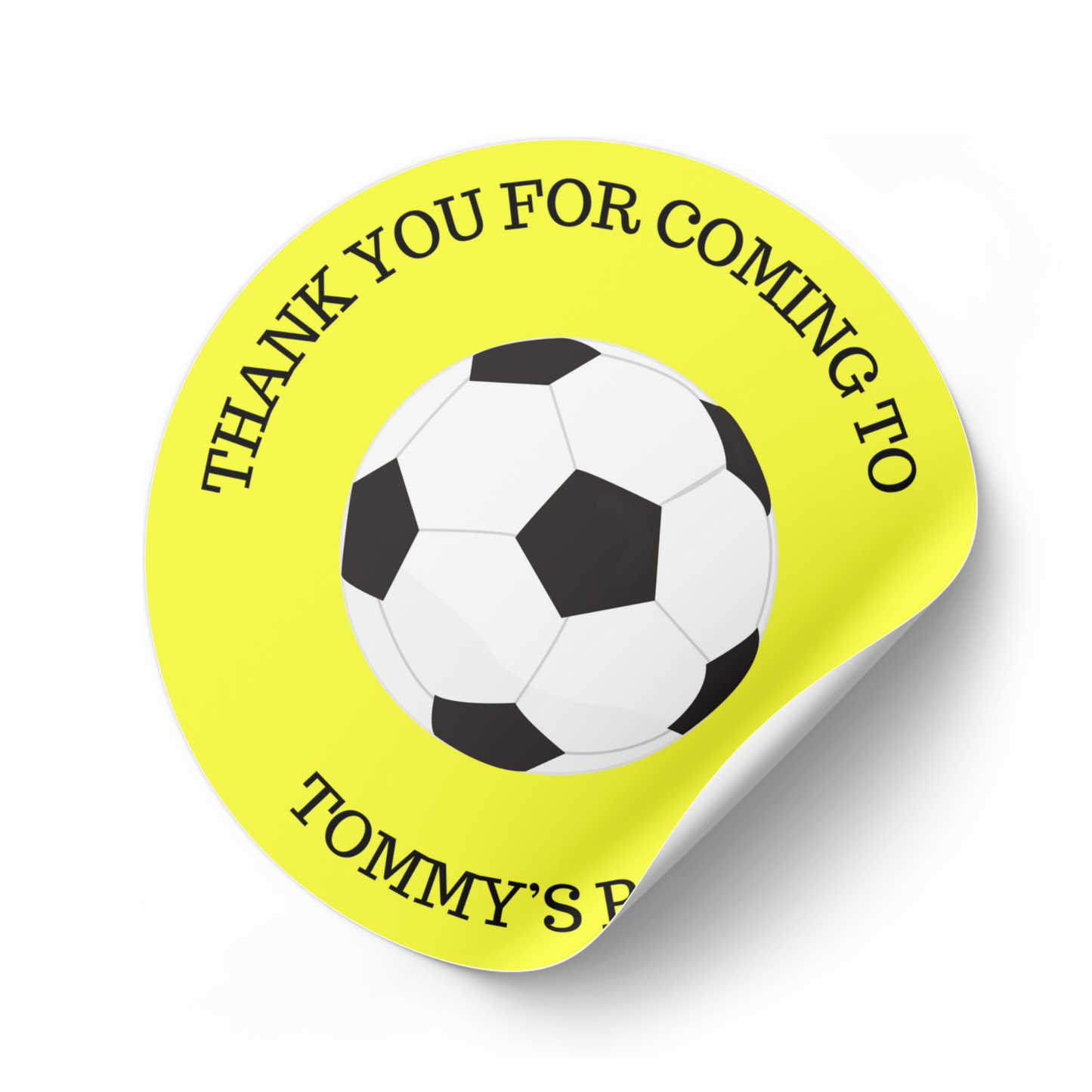 Personalised Football Birthday Party Stickers
