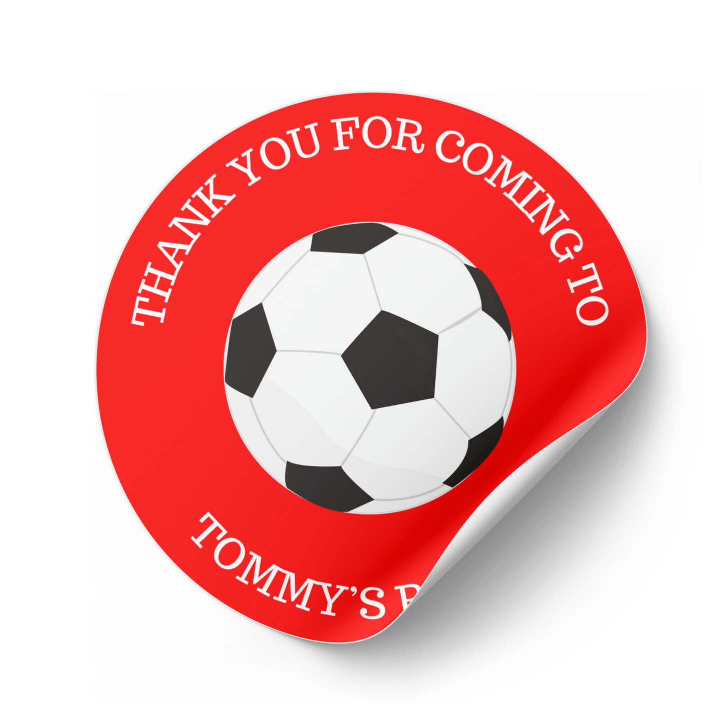 Personalised Football Birthday Party Stickers