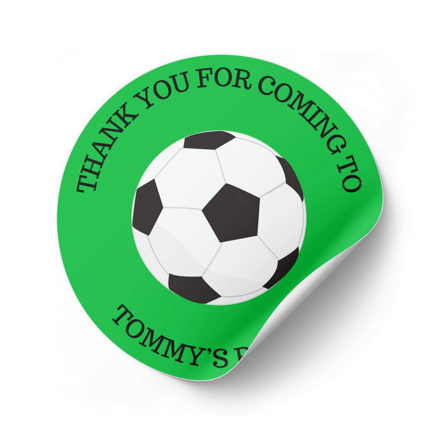 Personalised Football Birthday Party Stickers