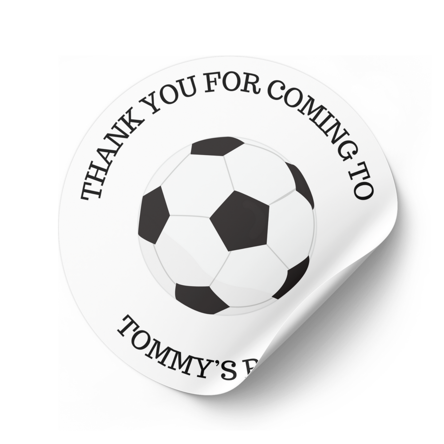 Personalised Football Birthday Party Stickers
