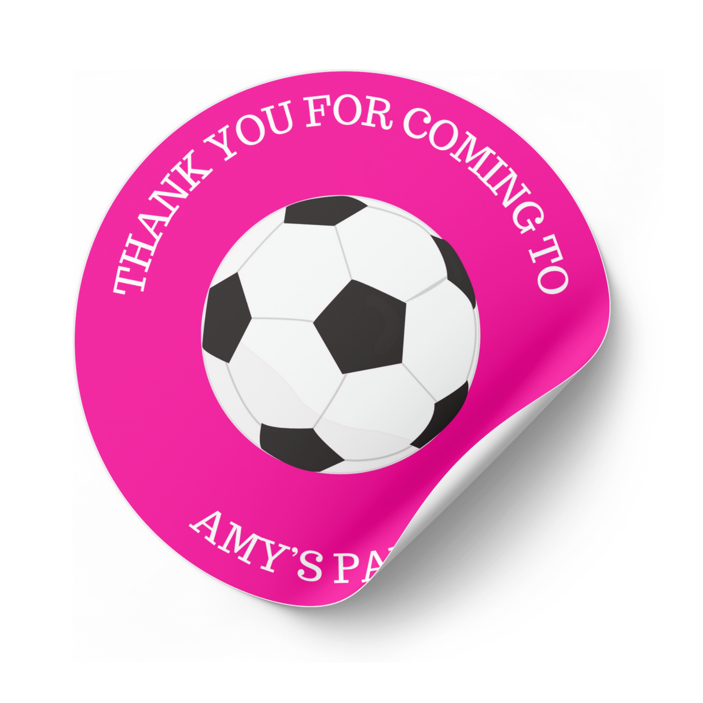 Personalised Football Birthday Party Stickers