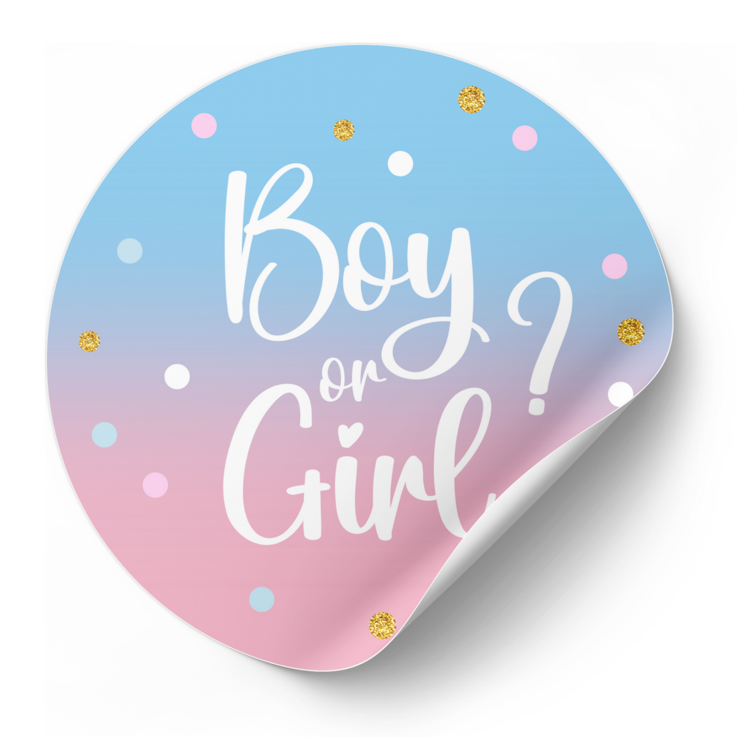 Girl or Boy baby shower stickers