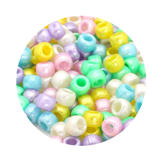 Pony Barrel Beads Spring Mix