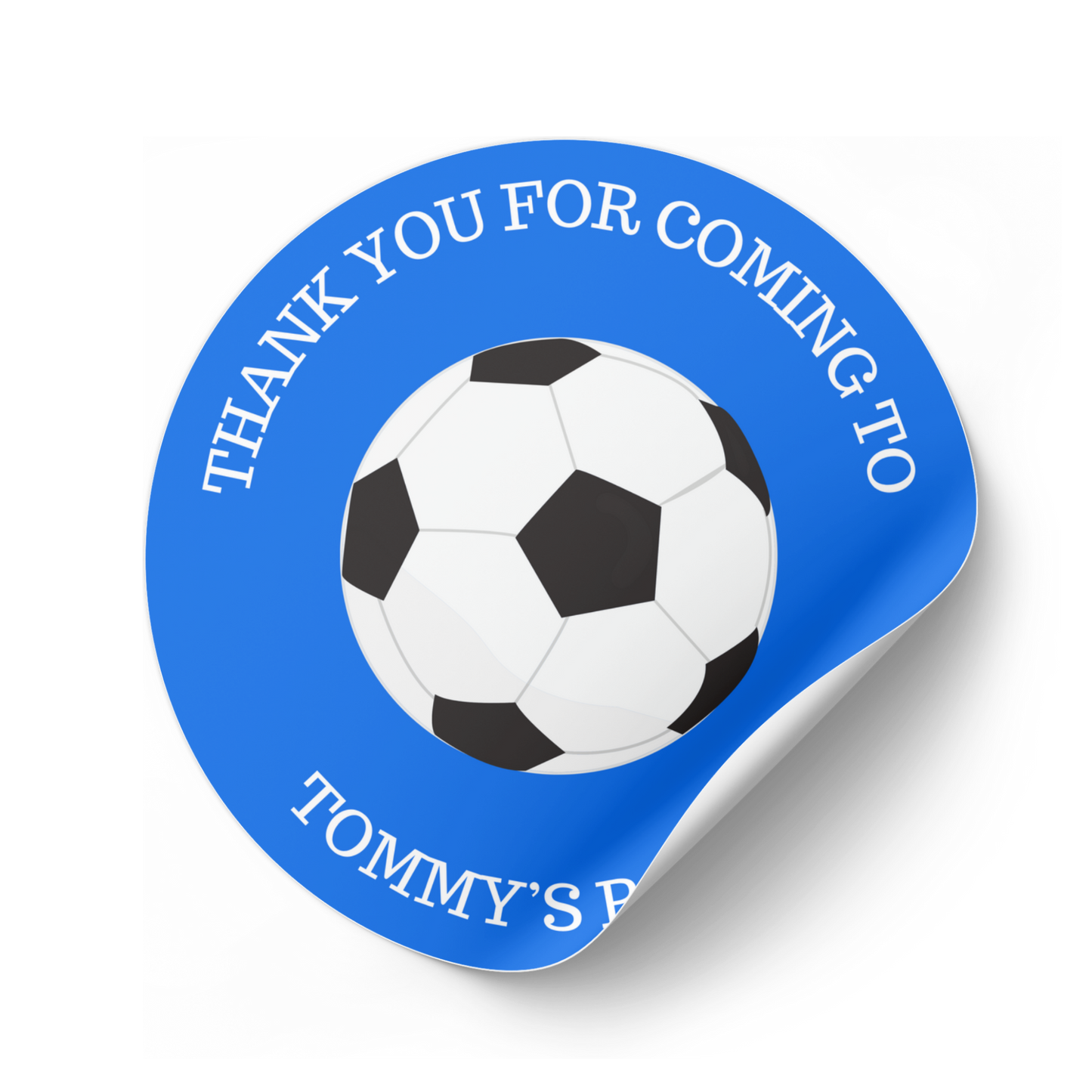 Personalised Football Birthday Party Stickers