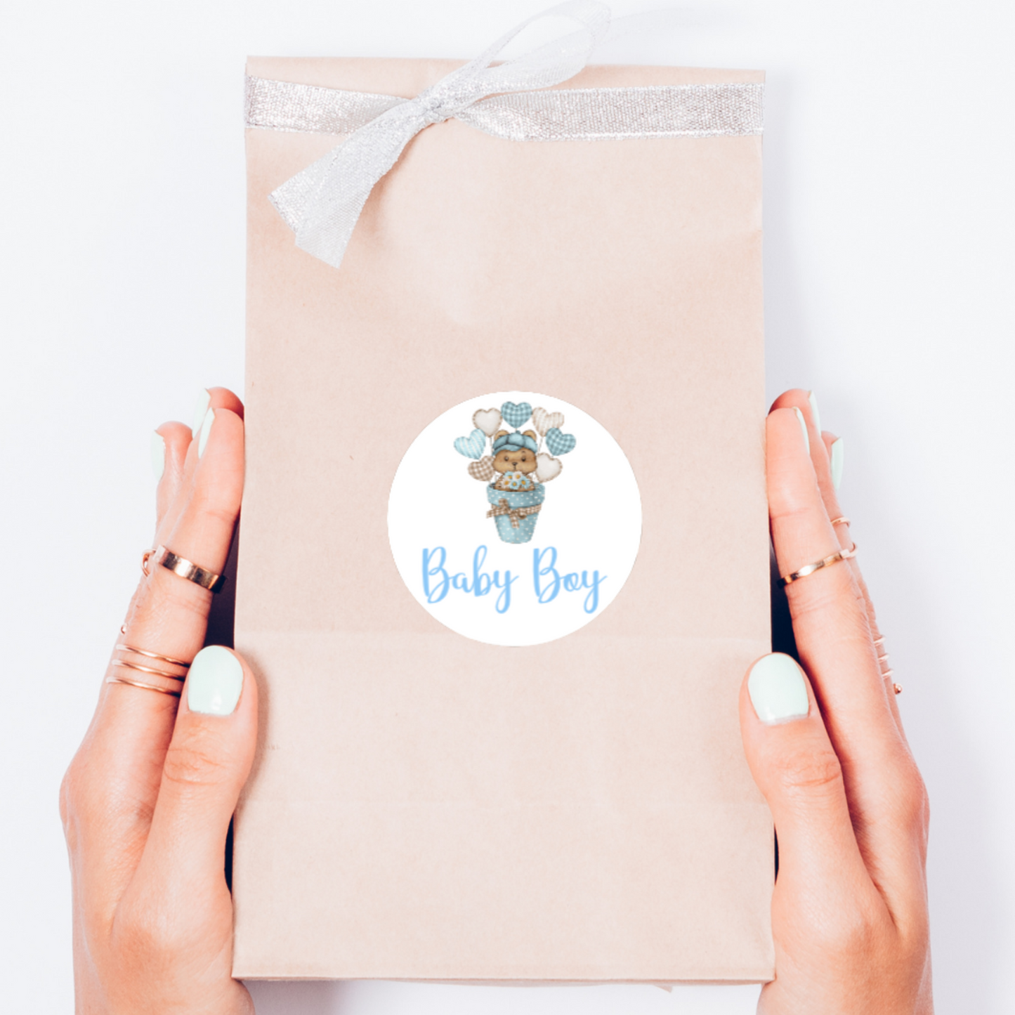 "Baby Boy" Baby Shower Stickers