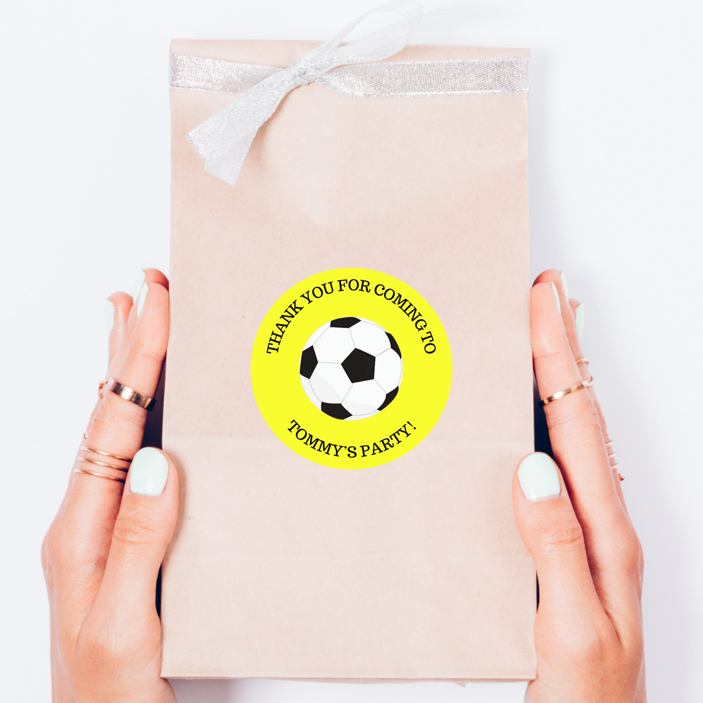 Personalised Football Birthday Party Stickers