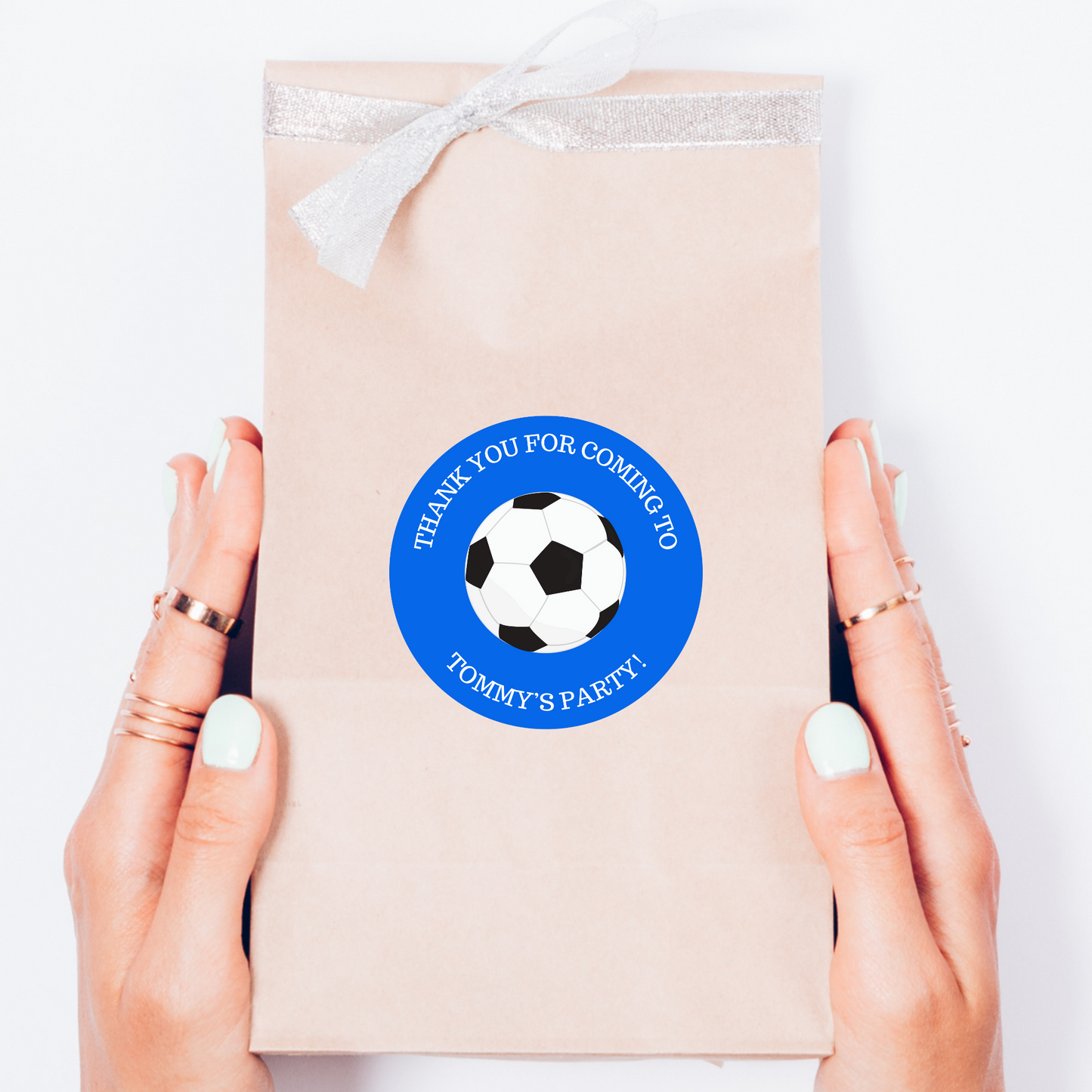 Personalised Football Birthday Party Stickers