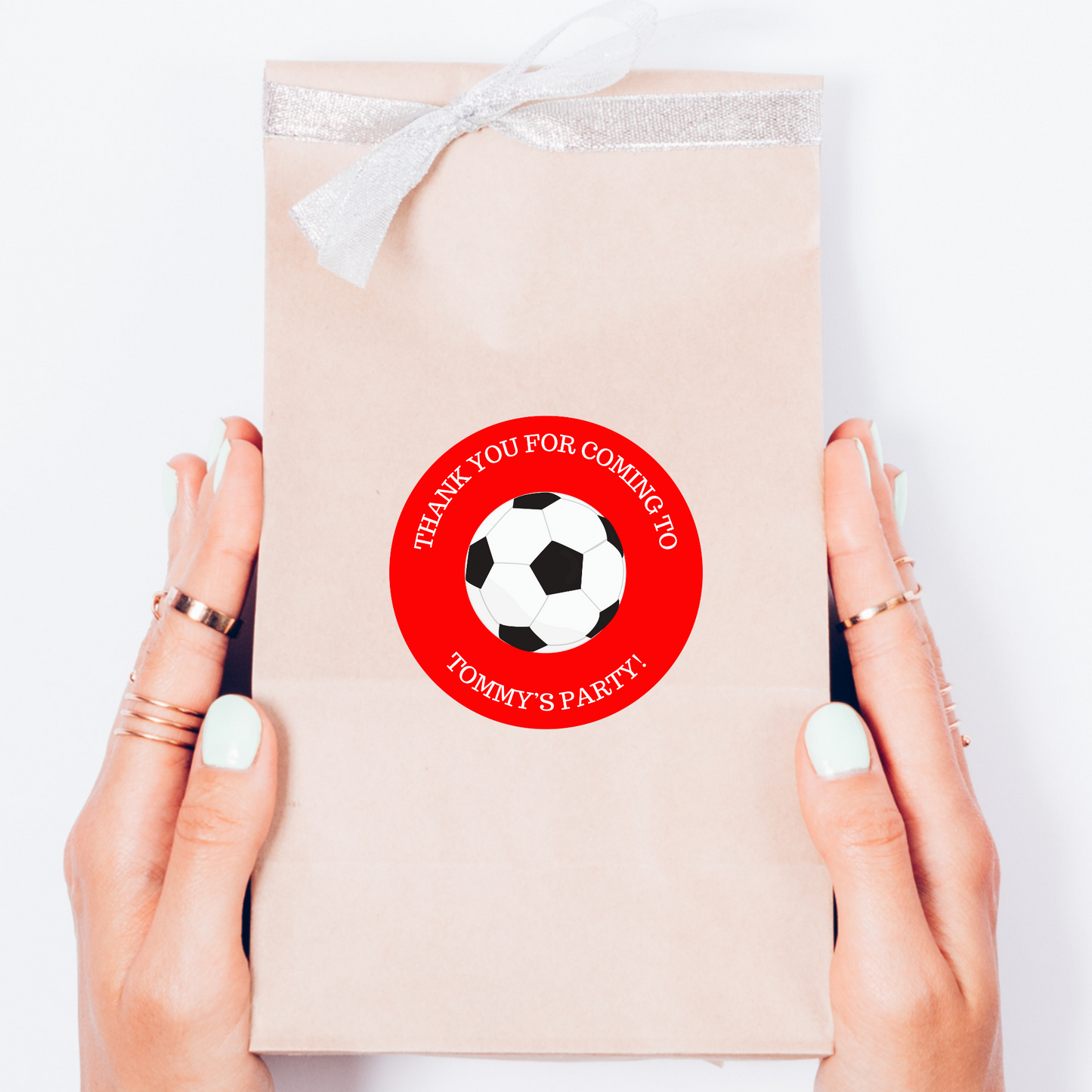 Personalised Football Birthday Party Stickers