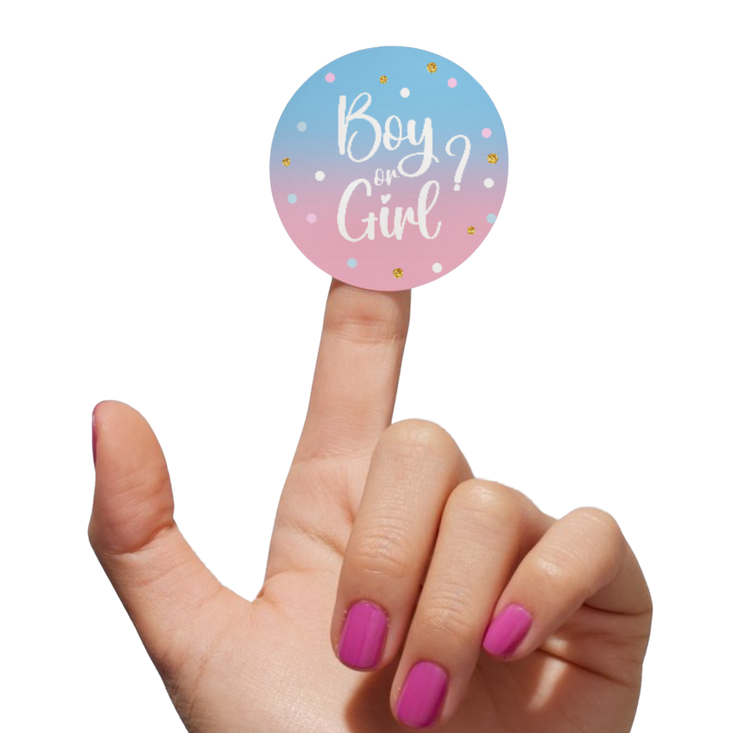 Girl or Boy baby shower stickers