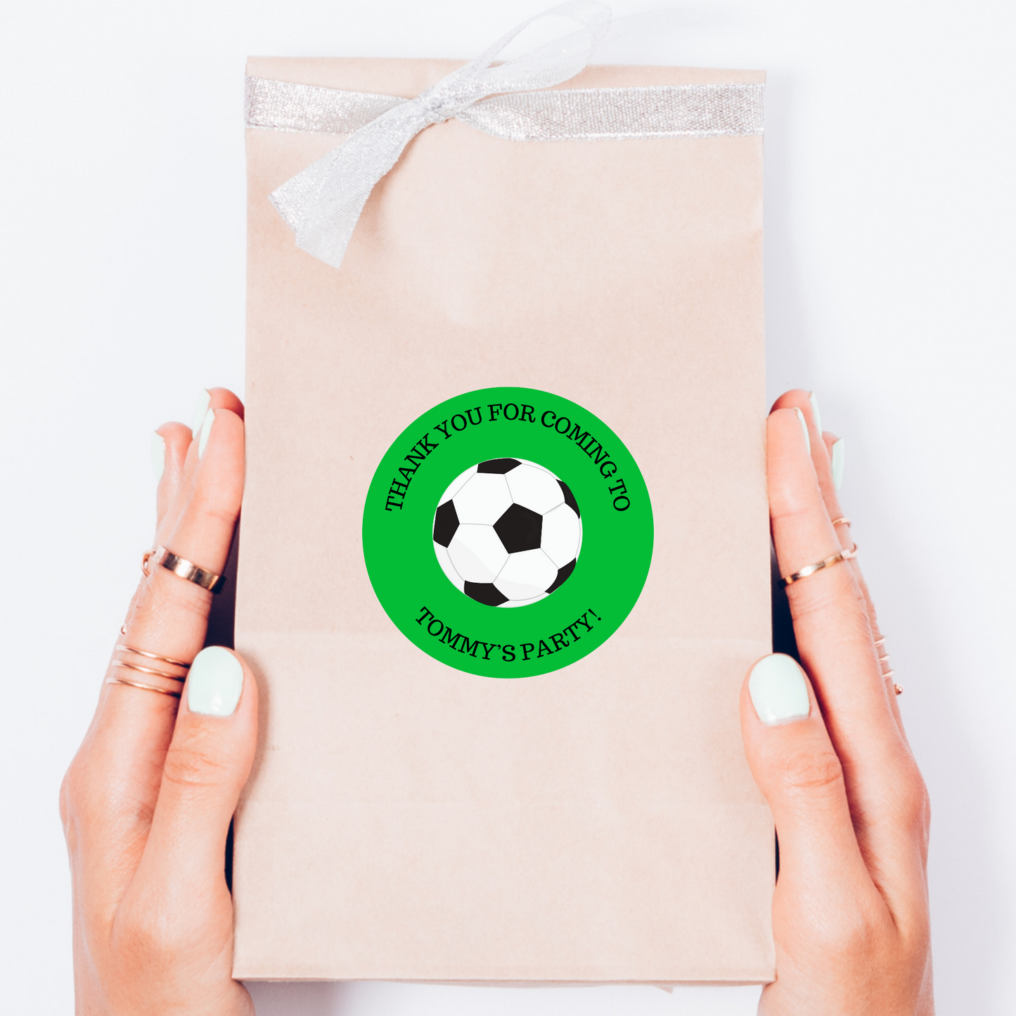 Personalised Football Birthday Party Stickers