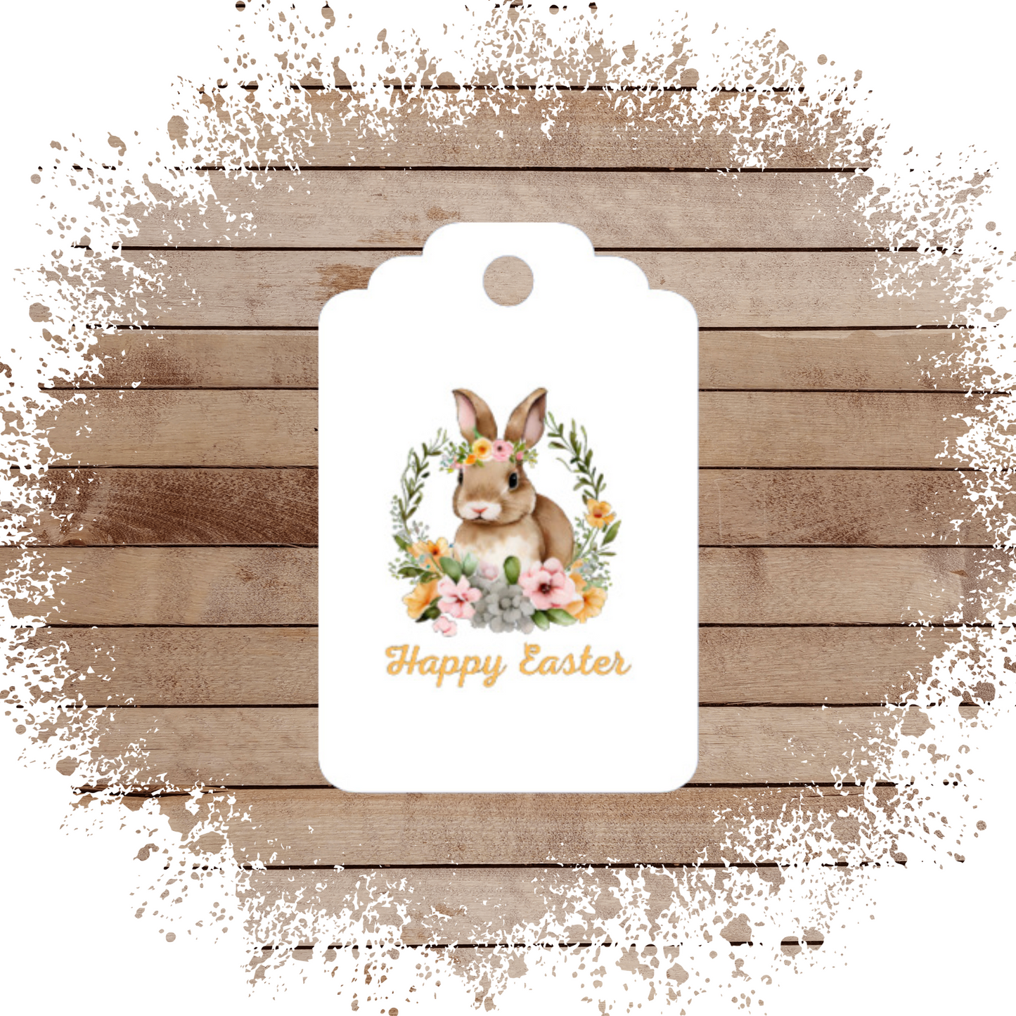 Floral Easter Bunny Gift Tags