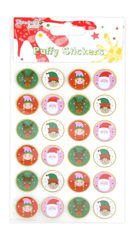 Santa Puffy Stickers